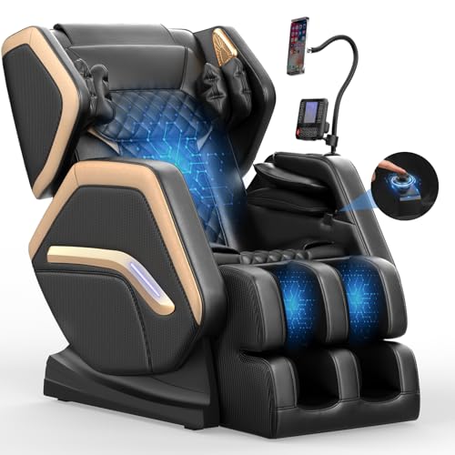 NAGLIFOR 2026 Massage Chair, Full Body Massage Chair, 14 Massage Rollers, Back & Leg Heating, Back Massage, 8 Airbags, Mobile Controller, Bluetooth Speaker for Family, Friends & Office Use