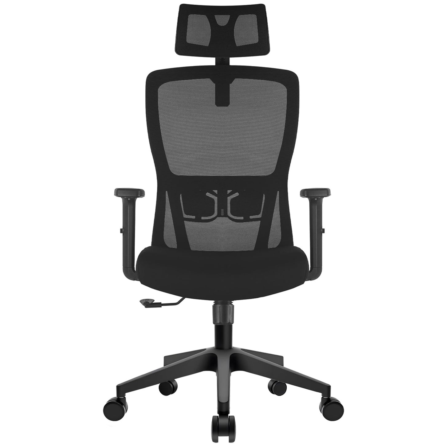 Durrafy Office Chair, Desk Chair with Adjustable Headrest, Lumbar support and Liftable Armrest, High Back Ergonomic Office Chair, Breathable Mesh Backrest for Comfy, Computer Chair for Home/Office