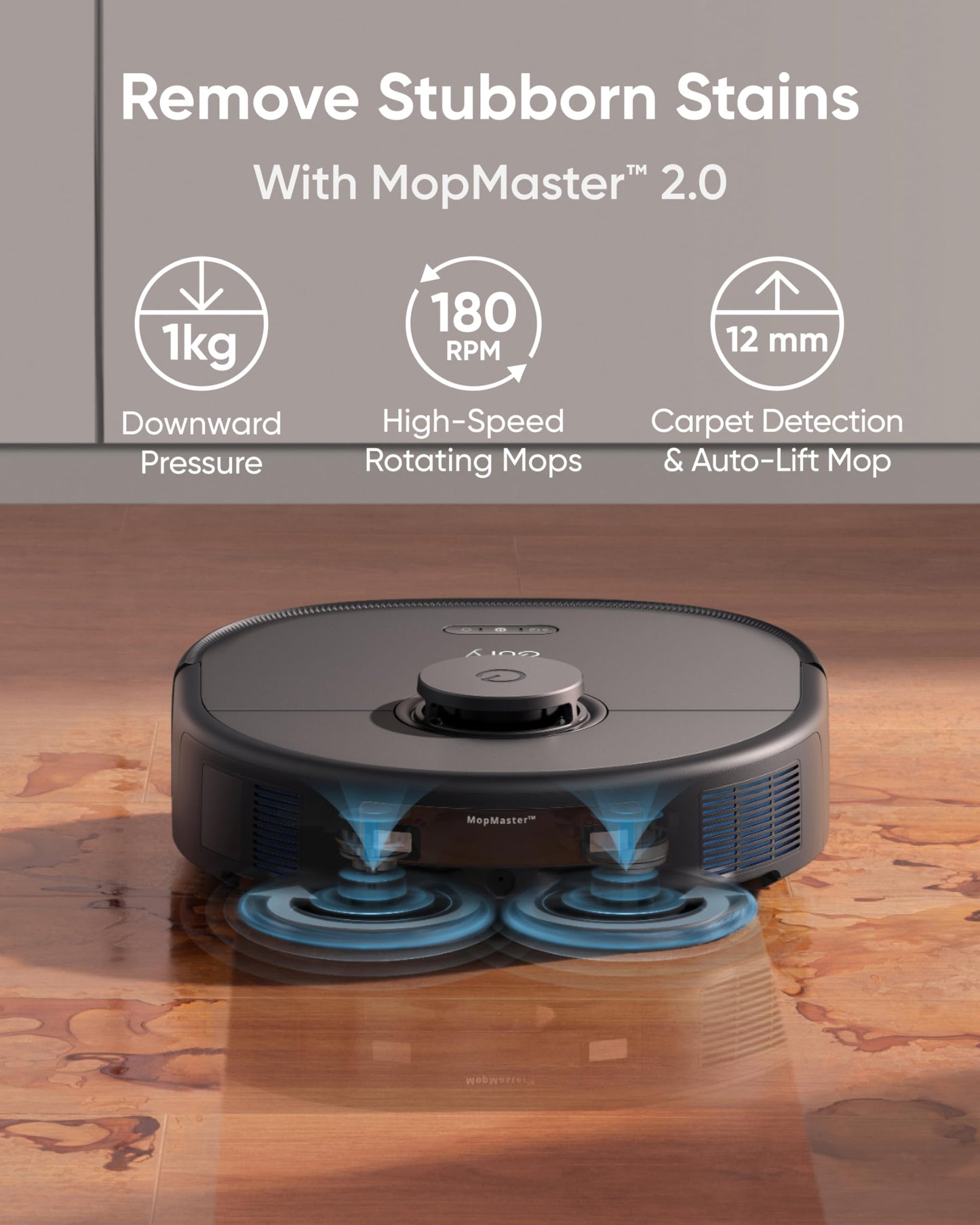 eufy X10 Pro Omni Robot Vacuum Cleaner With Mop, Incredible Suction, Dual Mops with 12 mm Auto-Lift and Carpet Detection, AI Obstacle Avoidance, Auto Mop Washing&Drying, Self-Emptying, Self-Refilling