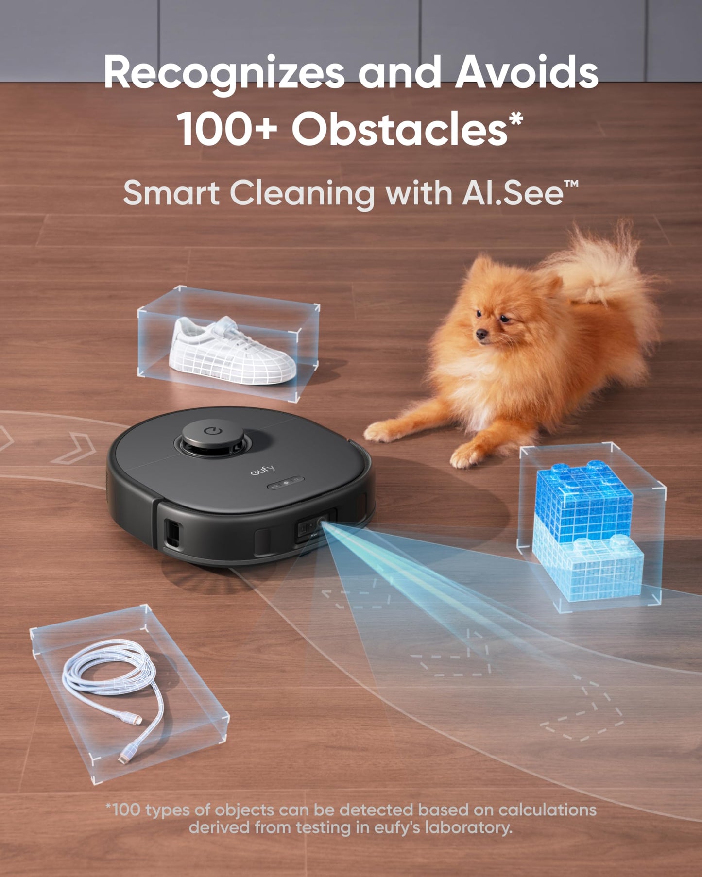 eufy X10 Pro Omni Robot Vacuum Cleaner With Mop, Incredible Suction, Dual Mops with 12 mm Auto-Lift and Carpet Detection, AI Obstacle Avoidance, Auto Mop Washing&Drying, Self-Emptying, Self-Refilling