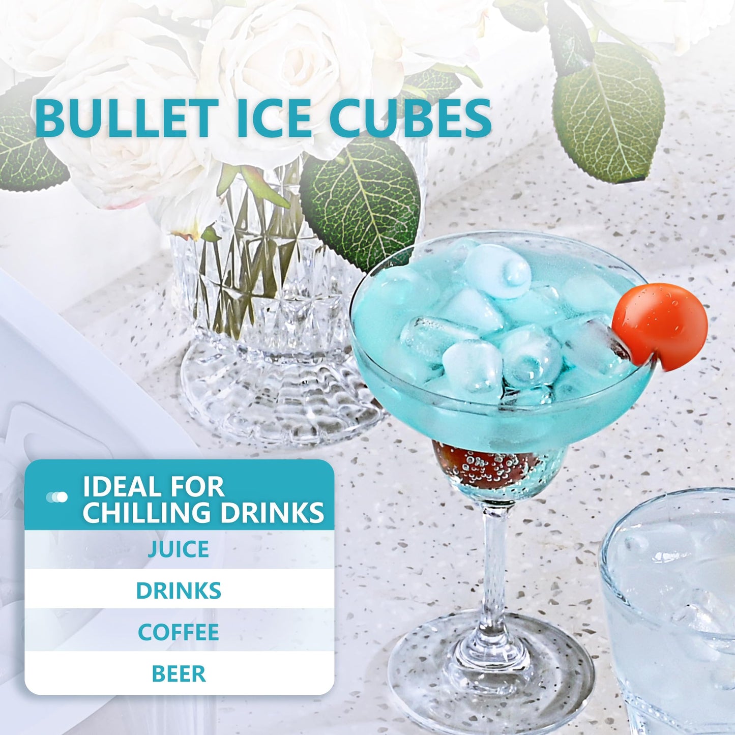 EUHOMY Ice Maker Machine Countertop Ice Cube Maker, Self-Cleaning Function,9 Cubes in 6 Mins,Portable Ice Cube Maker Machines with Ice Scoop & Basket for Home/Kitchen/Office/Bar, Black